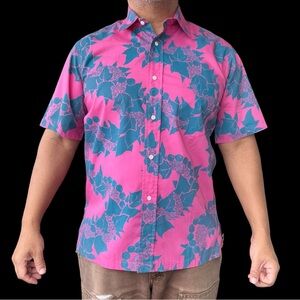 Hawaiian Heritage Alllen James Aloha shirt full button Medium